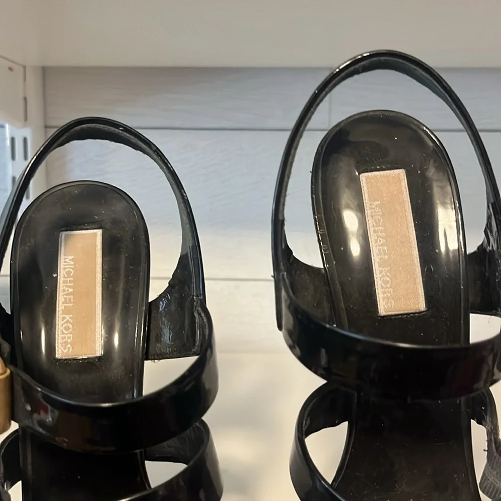 Michael Kors Patent Leather Buckle Heels - Picture 4 of 6